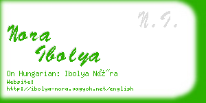 nora ibolya business card